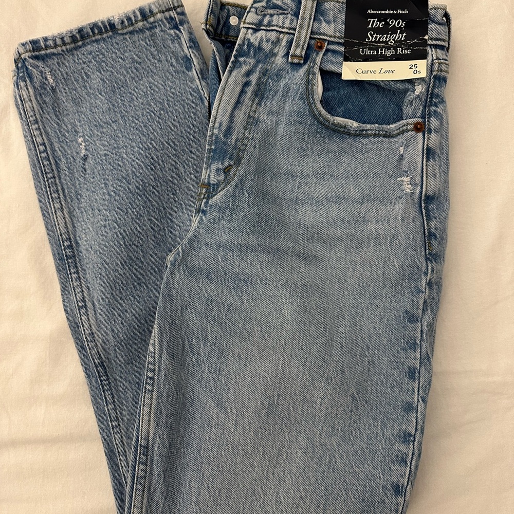 Abercrombie & Fitch 90s High Rise Straight Jeans